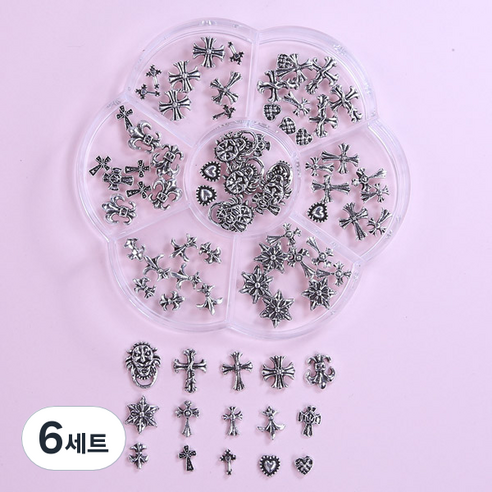 크롬 엔틱파츠세트 KN-P1086, 6세트, 혼합색상