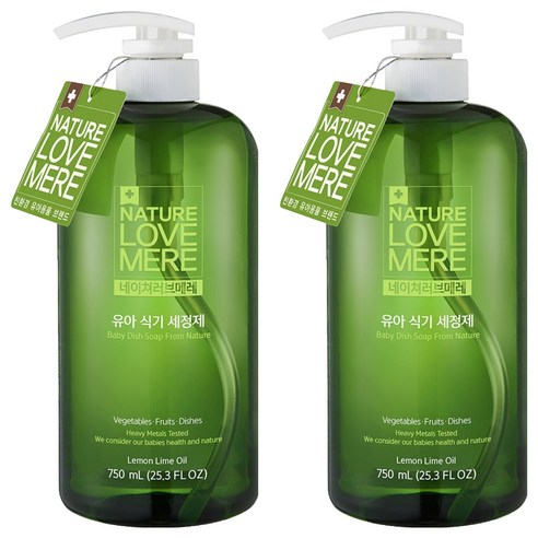 네이쳐러브메레 유아 식기세정제, 750ml, 2개
