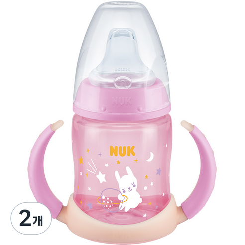 누크 퍼스트초이스 러너 야광 스파우트컵 150ml, 2개, 핑크
