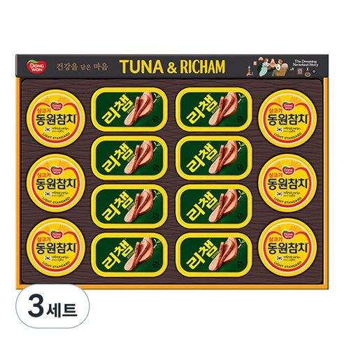 동원 튜나리챔 선물세트 O-68호 + 부직포백, 3세트