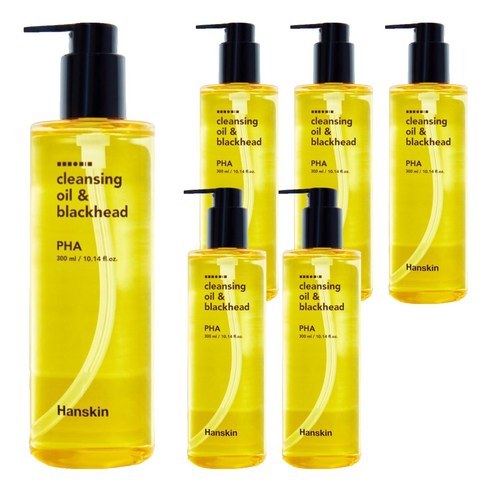 한스킨 클렌징오일 앤 블랙헤드 PHA, 300ml, 6개