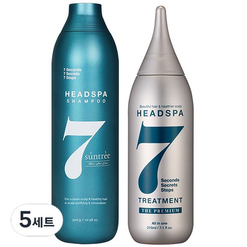 헤드스파7 썬트리 샴푸 300ml + 트리트먼트 더 프리미엄 210ml, 5세트