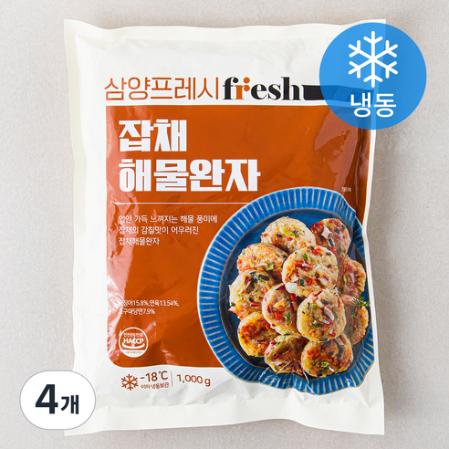 삼양프레시 잡채 해물 완자 (냉동), 1kg, 4개