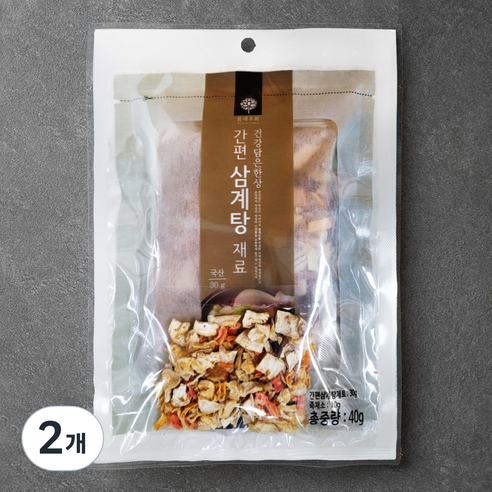 몸애조화 삼계탕 앤 죽채소, 2개, 40g