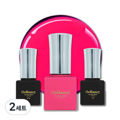 벨랑시 젤네일 3종세트, 2세트, 벨랑시 베이스 5ml+SN-30 네온 핑크 5ml+벨랑시 탑 5ml