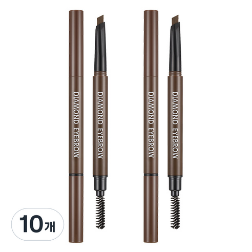 리르 다이아몬드 아이브로우 0.35g, 02 딥 브라운, 10개