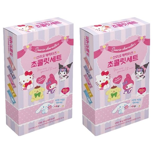 산리오 캐릭터즈 초콜릿 세트, 80g, 2개