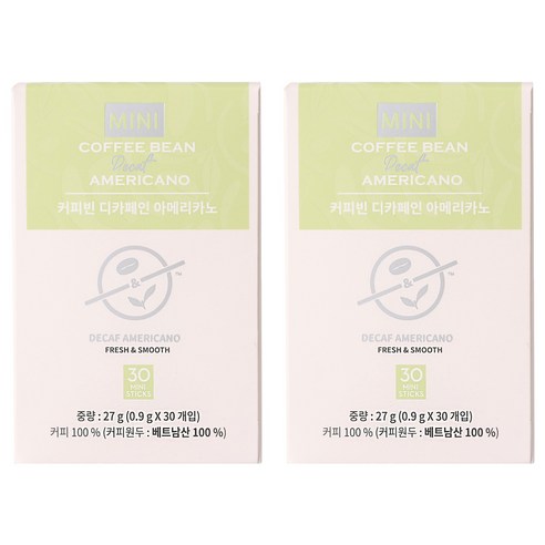 커피빈 디카페인 아메리카노, 0.9g, 30개입, 2개