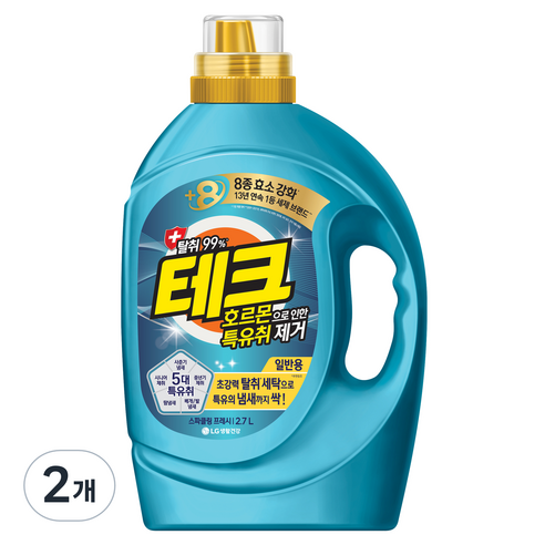 테크 호르몬 특유취 제거 액체세제 일반 용기, 2.7L, 1개