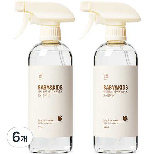 살림백서 베이비 앤 키즈 토이클리너, 6개, 500ml