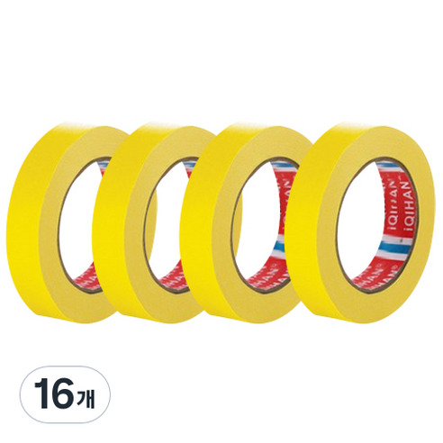 다다 칼라 마스킹테이프 노랑 20 mm x 20 m, 16개