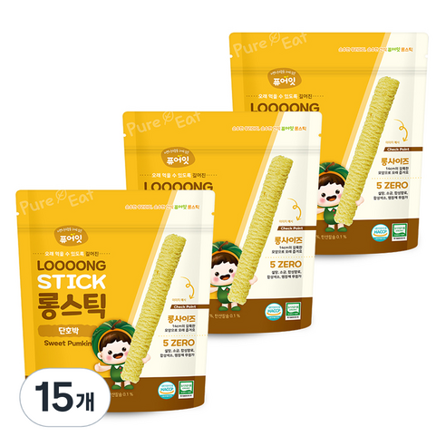 퓨어잇 롱스틱, 30g, 15개, 단호박