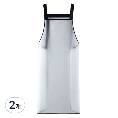 아이엠판다 우레탄 방수 앞치마 95cm, 반투명 화이트, 2개