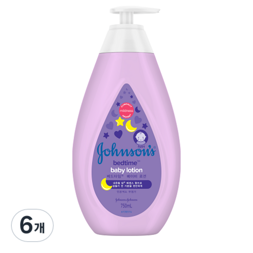 존슨즈베이비 베드타임 로션, 750ml, 6개