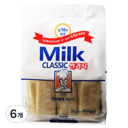 밀크클래식쌀과자 우유맛, 240g, 6개