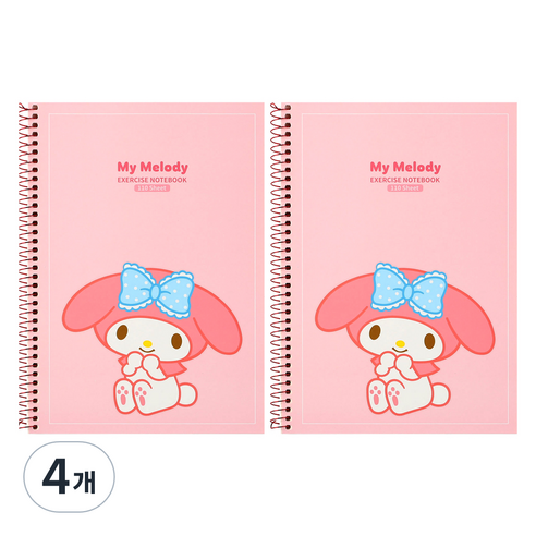 산리오 두꺼운 연습장 v1, 핑크(마이멜로디), 4개