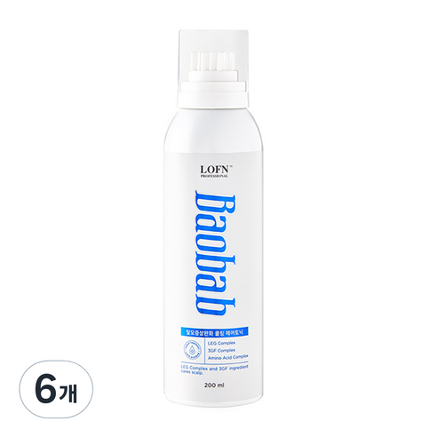 로픈 바오밥 쿨링 톡톡 헤어토닉, 6개, 200ml