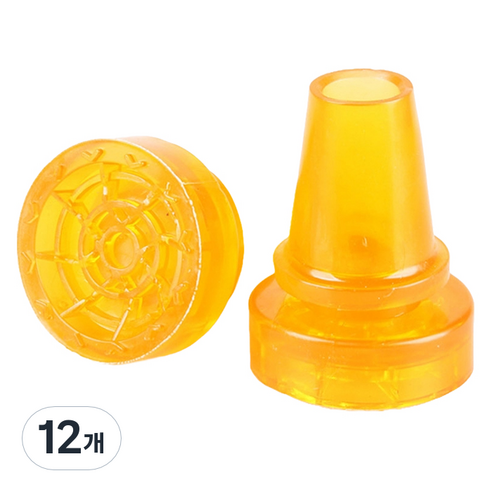 Dr.펠리스제이 목발 지팡이 리필 고무캡 패킹 22mm, C옐로우, 12개