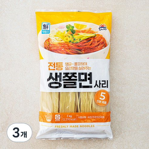 대림선 생쫄면, 1kg, 3개