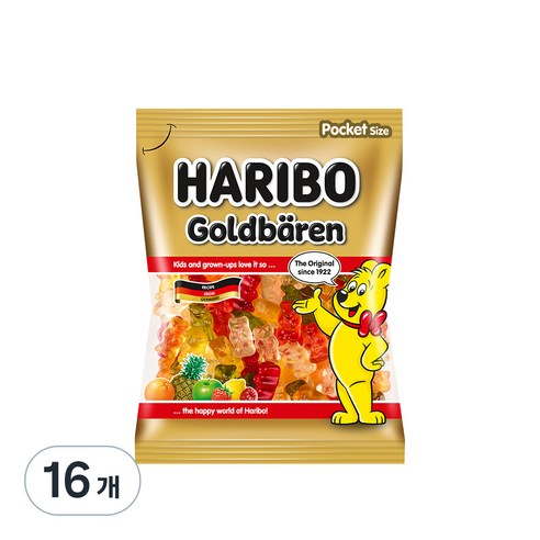 하리보 골드베렌 젤리, 100g, 16개