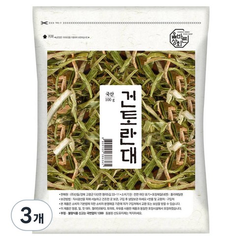 올바른상회 건토란대, 3개, 100g