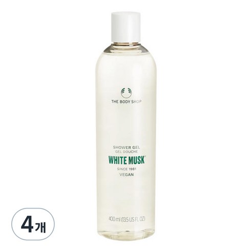 더바디샵 샤워젤 화이트 머스크향, 400ml, 4개