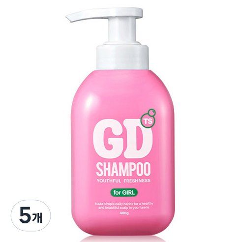 TS 지디 청소년 비듬 샴푸 걸, 400g, 5개