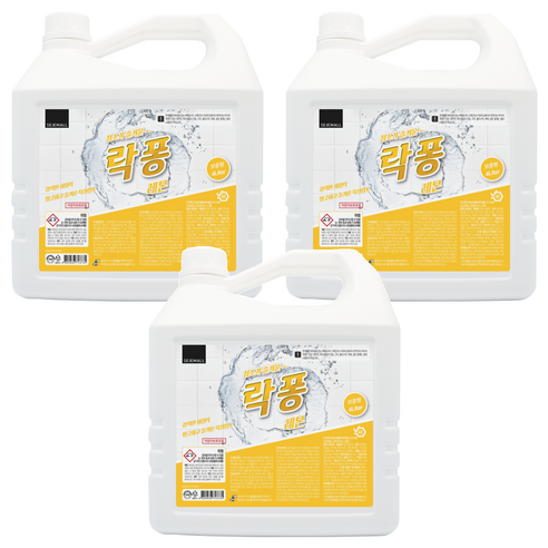 락퐁 욕실 청소세제 레몬향, 4L, 3개