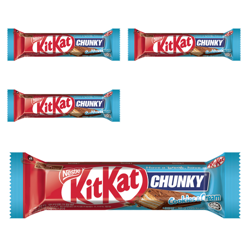 KitKat 청키 초콜릿 쿠키앤크림향, 38g, 4개