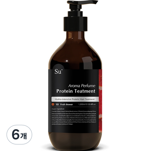수오가닉 프루트샤워 트리트먼트, 6개, 1000ml