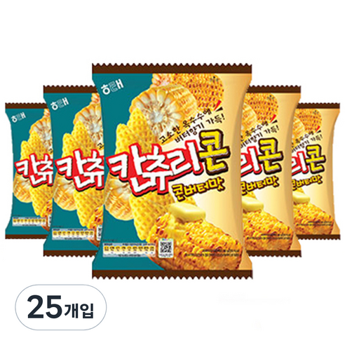 해태제과 칸츄리콘 콘버터맛, 90g, 25개