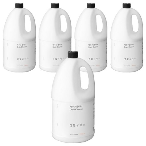 생활공작소 배수구 클리너, 3L, 5개