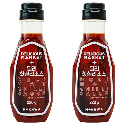 딜리셔스마켓 딜리 핫칠리 소스, 220g, 2개