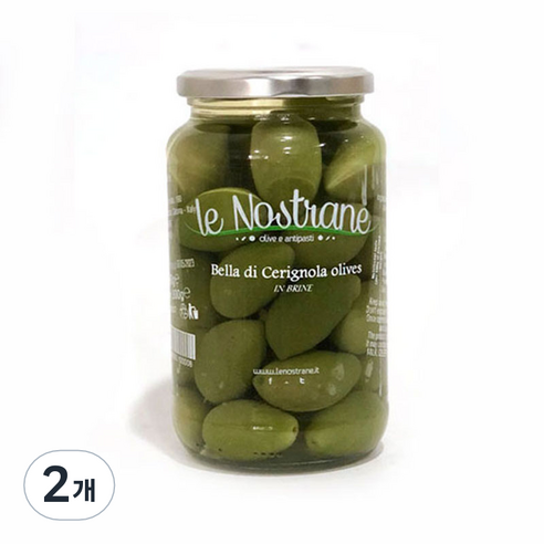 르노스트라네 벨라 디 체리뇰라 올리브 절임, 560g, 2개