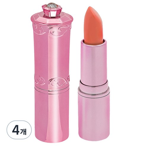 봉봉프렌즈 봉봉 컬러밤 어린이 립스틱 3.5g, 피치오렌지, 4개