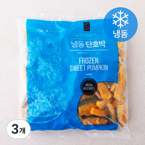 냉동식품 단호박 슬라이스 (냉동), 1kg, 3개