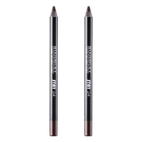 우드버리 스테이24 아이라이너 1.2g, 브라운, 2개