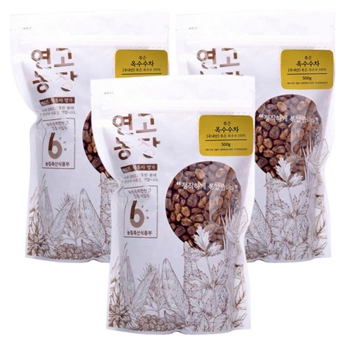 연고농장 볶은 옥수수차, 500g, 1개입, 3개