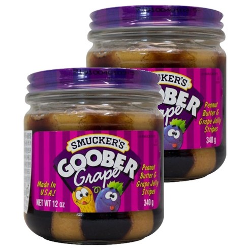 스머커즈 구버 포도 땅콩버터, 2개, 340g