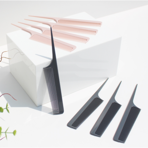 글로스앤글로우 포켓 미니 꼬리빗 2종 x 4p 세트, 핑크, 그레이, 1세트