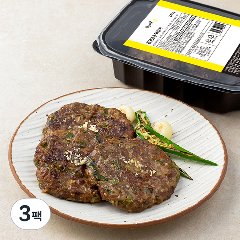 남도애꽃 청양고추 떡갈비, 240g, 3팩