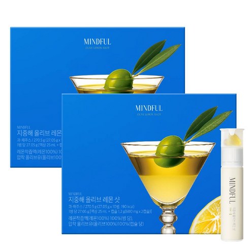 마인드풀 지중해 올리브 레몬 샷, 10회분, 2개