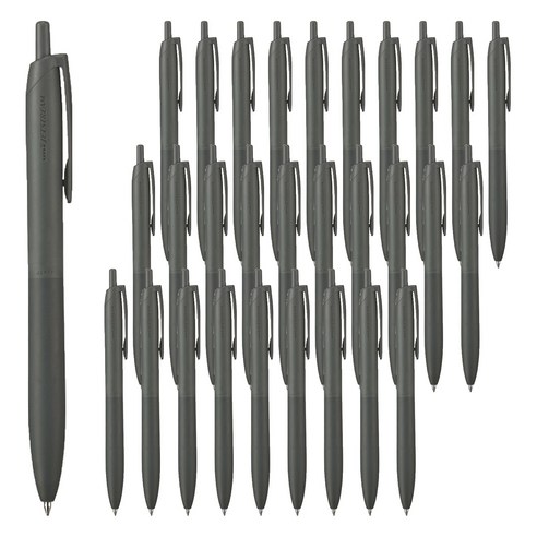 제트스트림 라이트 터치 잉크 볼펜 SXN-LS 0.7mm, 오프블랙, 30개