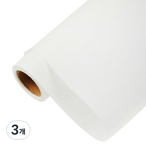 고급 방수 종이 한지 롤포장지 60cm x 20m, 퓨어화이트, 3개