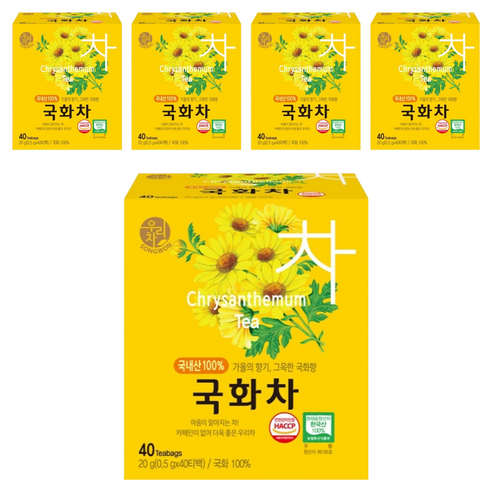 우리차 국화차 티백, 500mg, 40개입, 5개