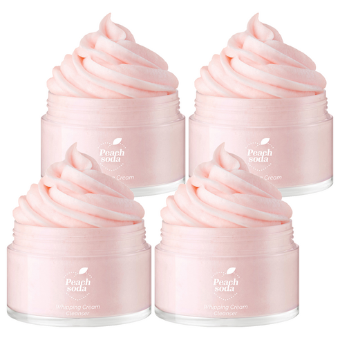 [비건뷰티] 아리얼 피치소다 휘핑크림 팩 클렌저, 100ml, 4개