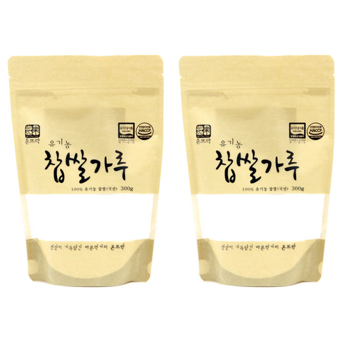 온뜨락 유기농 찹쌀가루, 300g, 2개