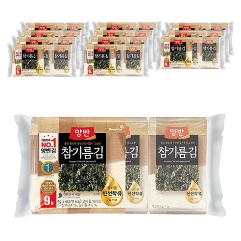 양반 참기름 김, 40.5g, 12개