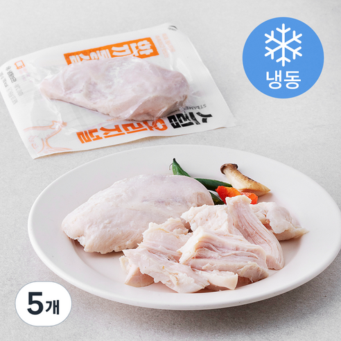 한끼통살 스팀 닭가슴살 오리지널 (냉동), 100g, 5개