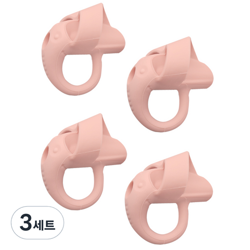 꼬사 연필교정기 코끼리 4p, 핑크, 3세트